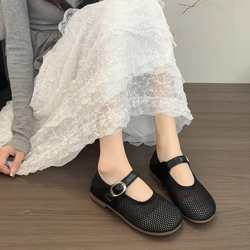 Buckle Strap Flat Sandals