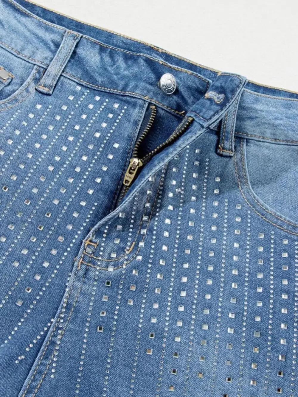 Rhinestone Denim Shorts