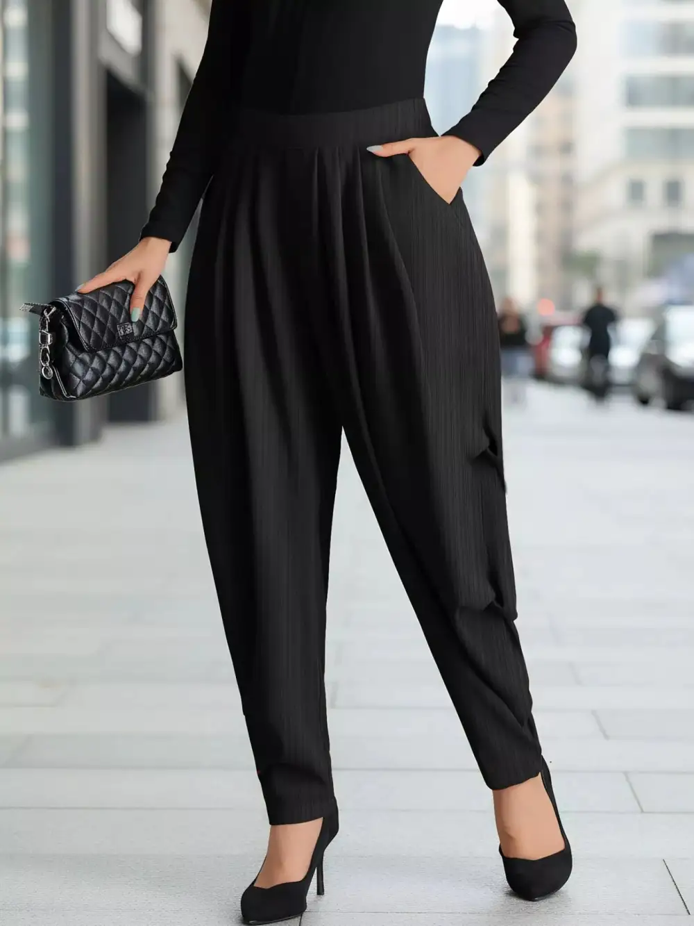 Plus Size Elastic Waist Causal Pants