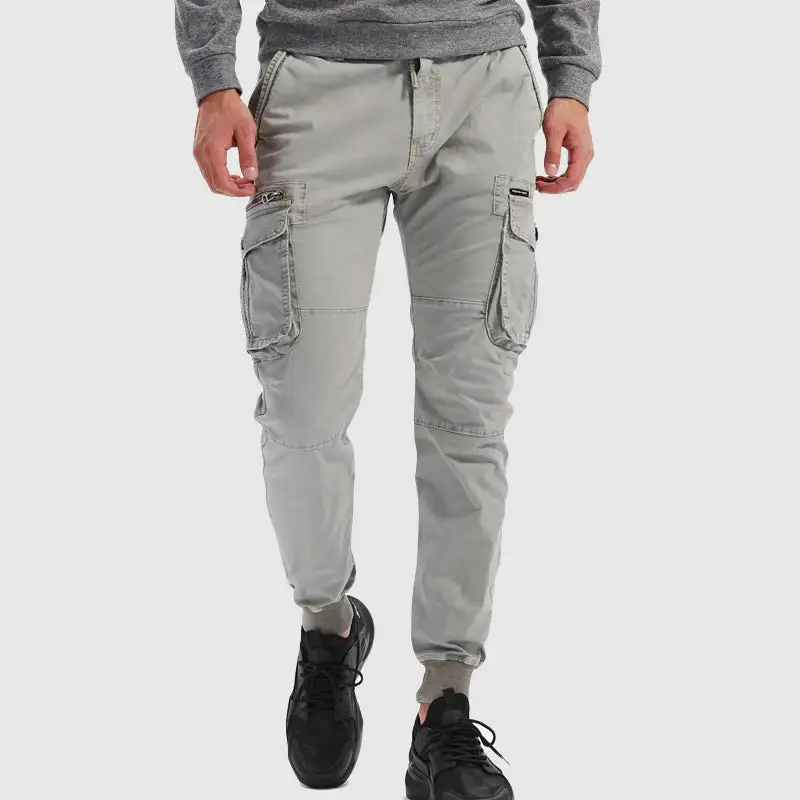 Men's Slim Fit Jogger Pants Pockets Casual Cargo Pants