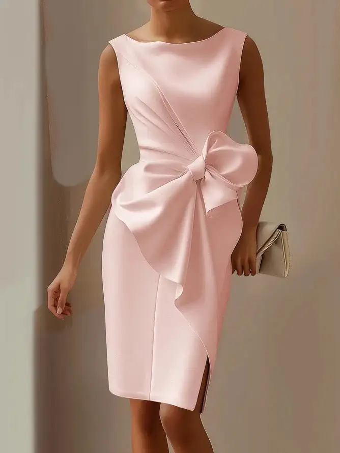  Refined Bow Detail Dress