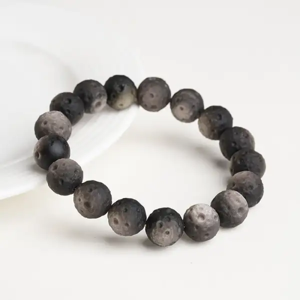 Natural Obsidian Round Beads Bracelet