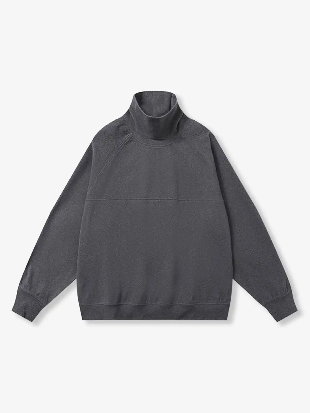 Plain Dralon High Neck Sweatshirt