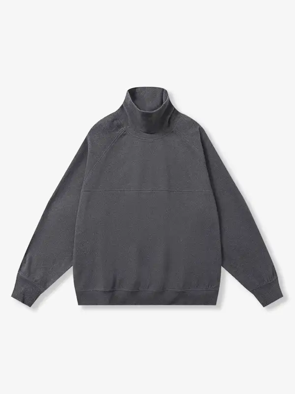 Plain Dralon High Neck Sweatshirt