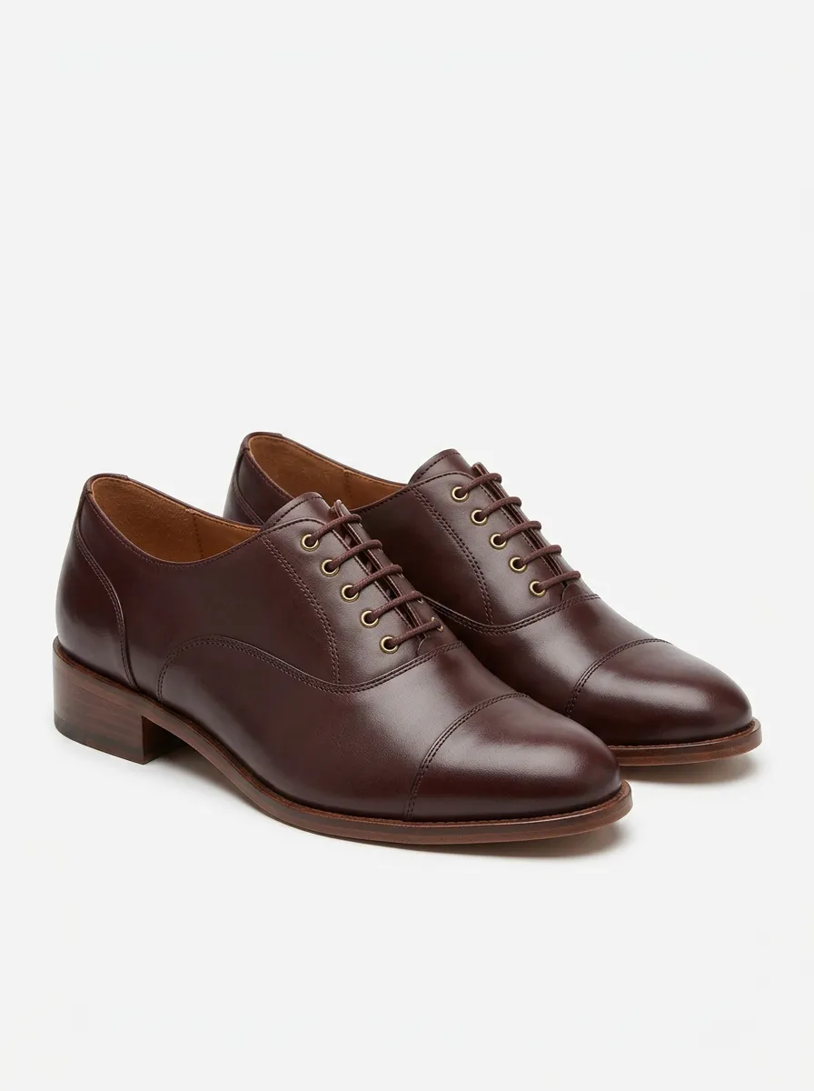 Refined Oxford Leather Breathable Women's Classic Pumps