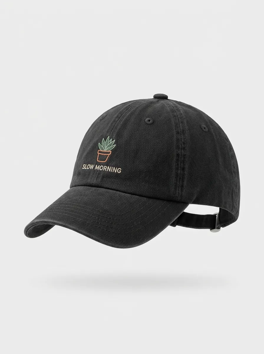 Plant-Lover Slow-Morning Succulent Printed Unisex Baseball Cap