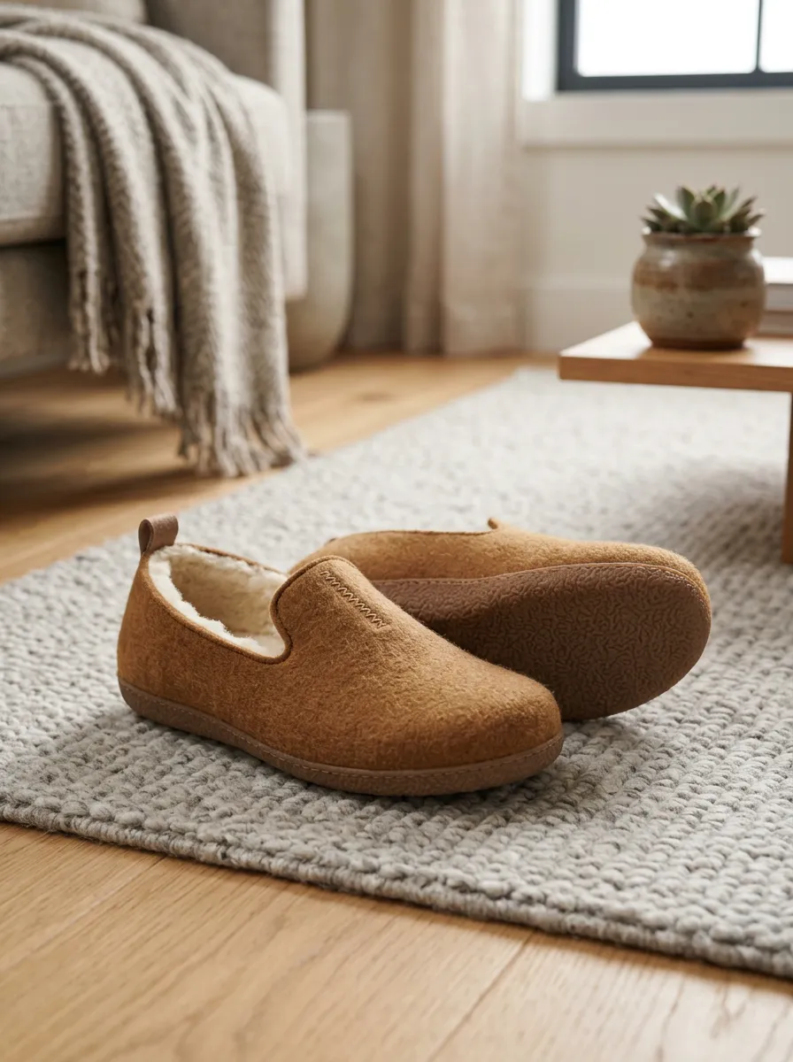 Relaxed Minimalist Wool Lined Outdoor Look Unisex Warm Wool Shoes