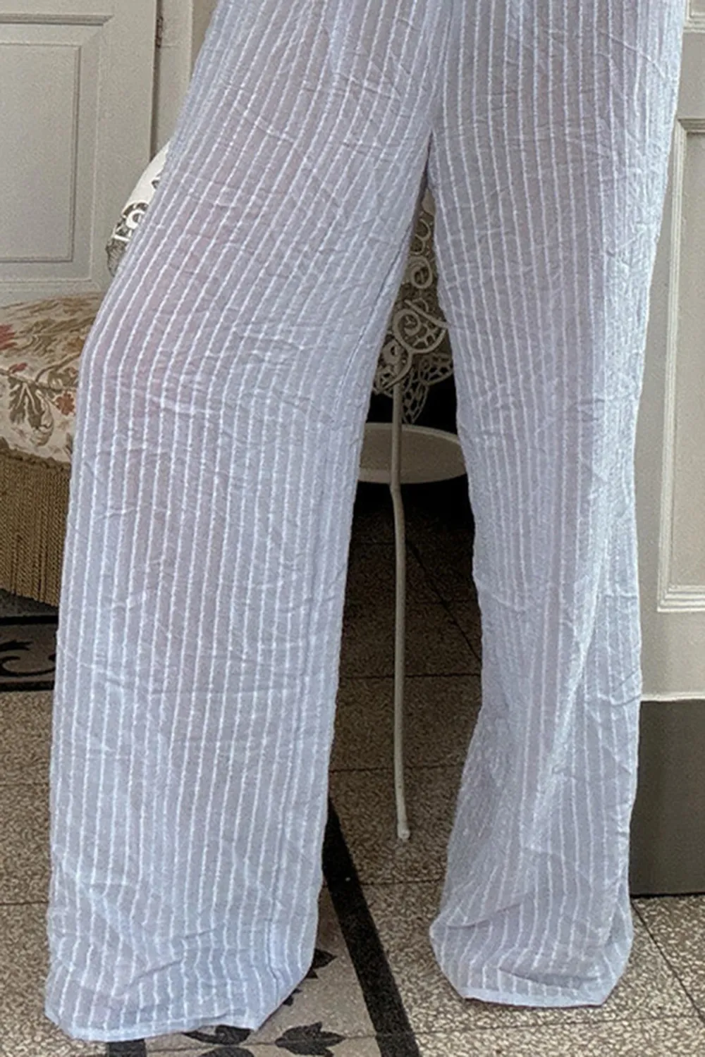 Sheer Blue Pants