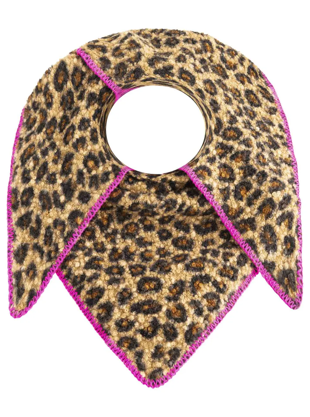 Leopard Pattern Heart Pattern Teddy Texture Fashion Scarf