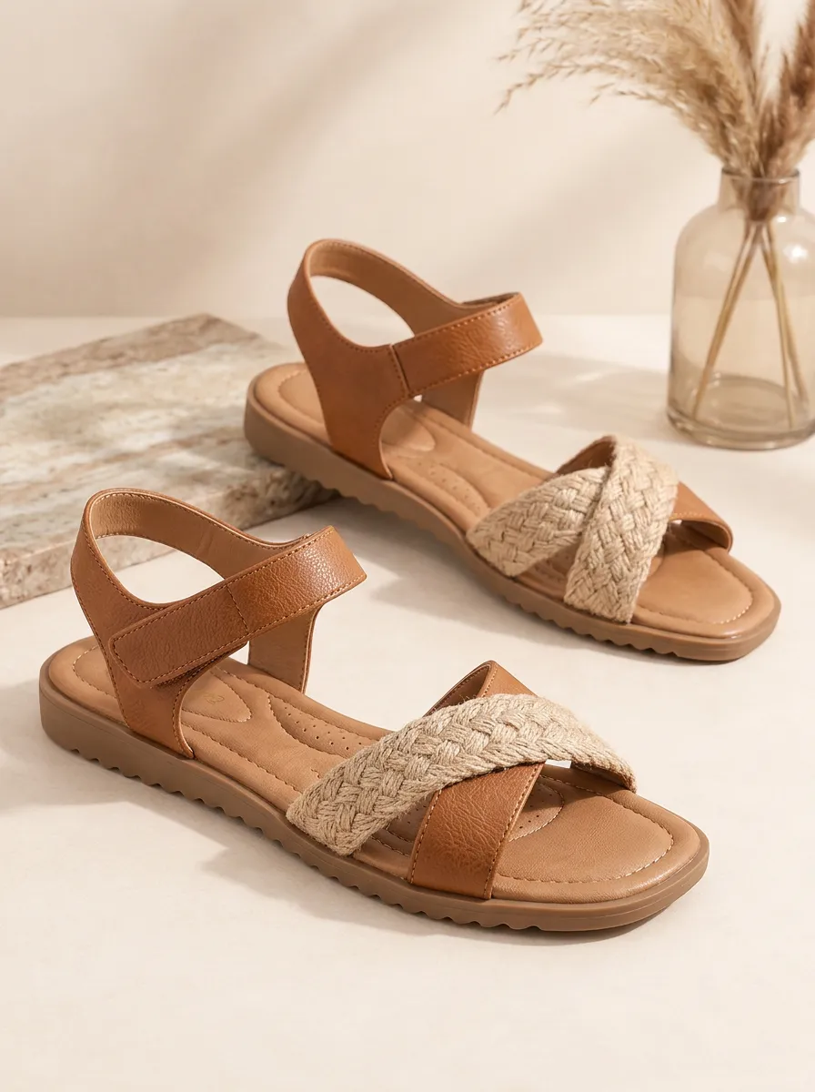 Women's Relaxed Flat Sandals Braided