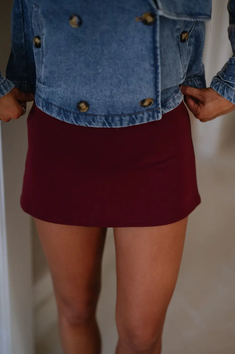 Low Rise Mini Skirt