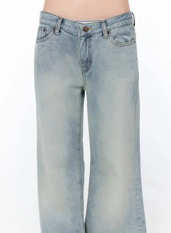 Vintage Wash Bootcut Jeans