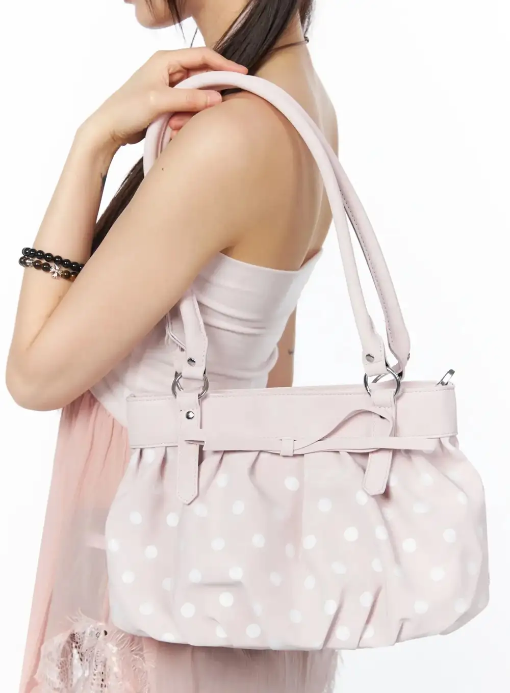 Dot Ribbon Shoulder Bag