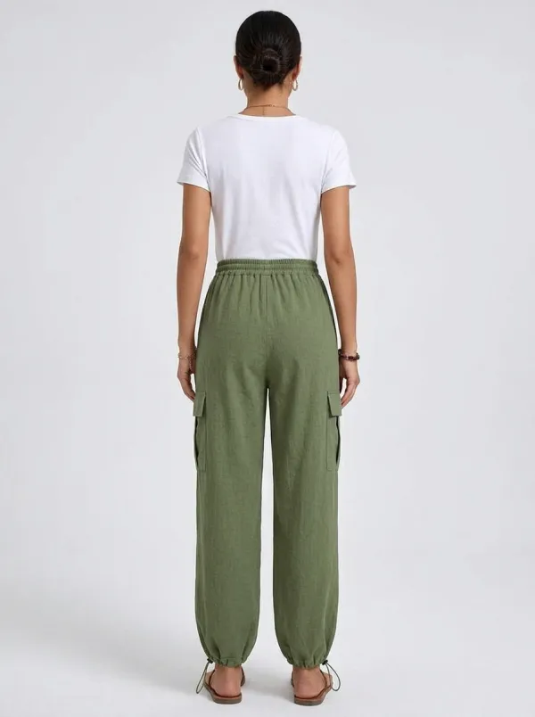 Women's Tapered Drawstring Cargo Joggers