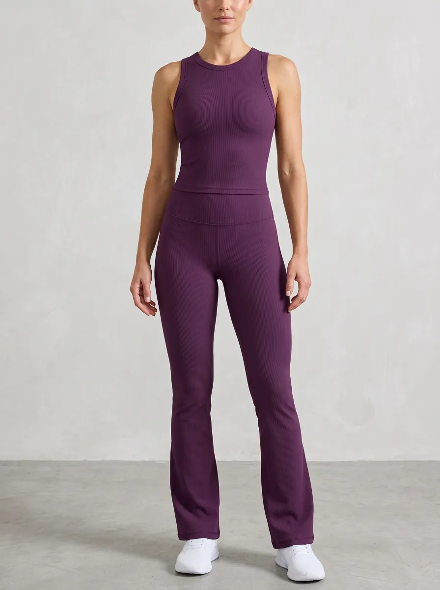 Active Jogger Women's Tank Top Flare Pants Active Set