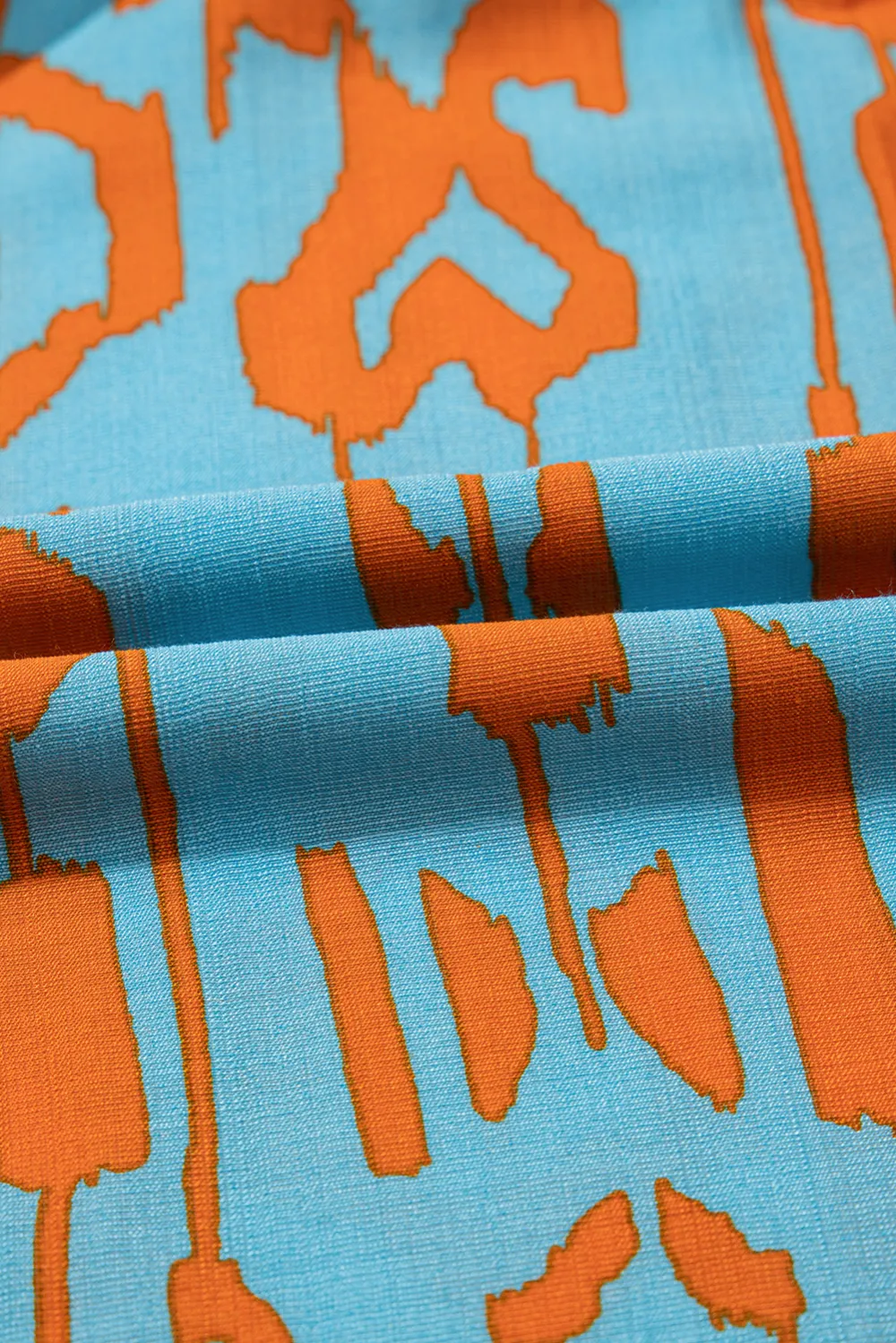 Sky Blue Abstract Print Dolman Shirt