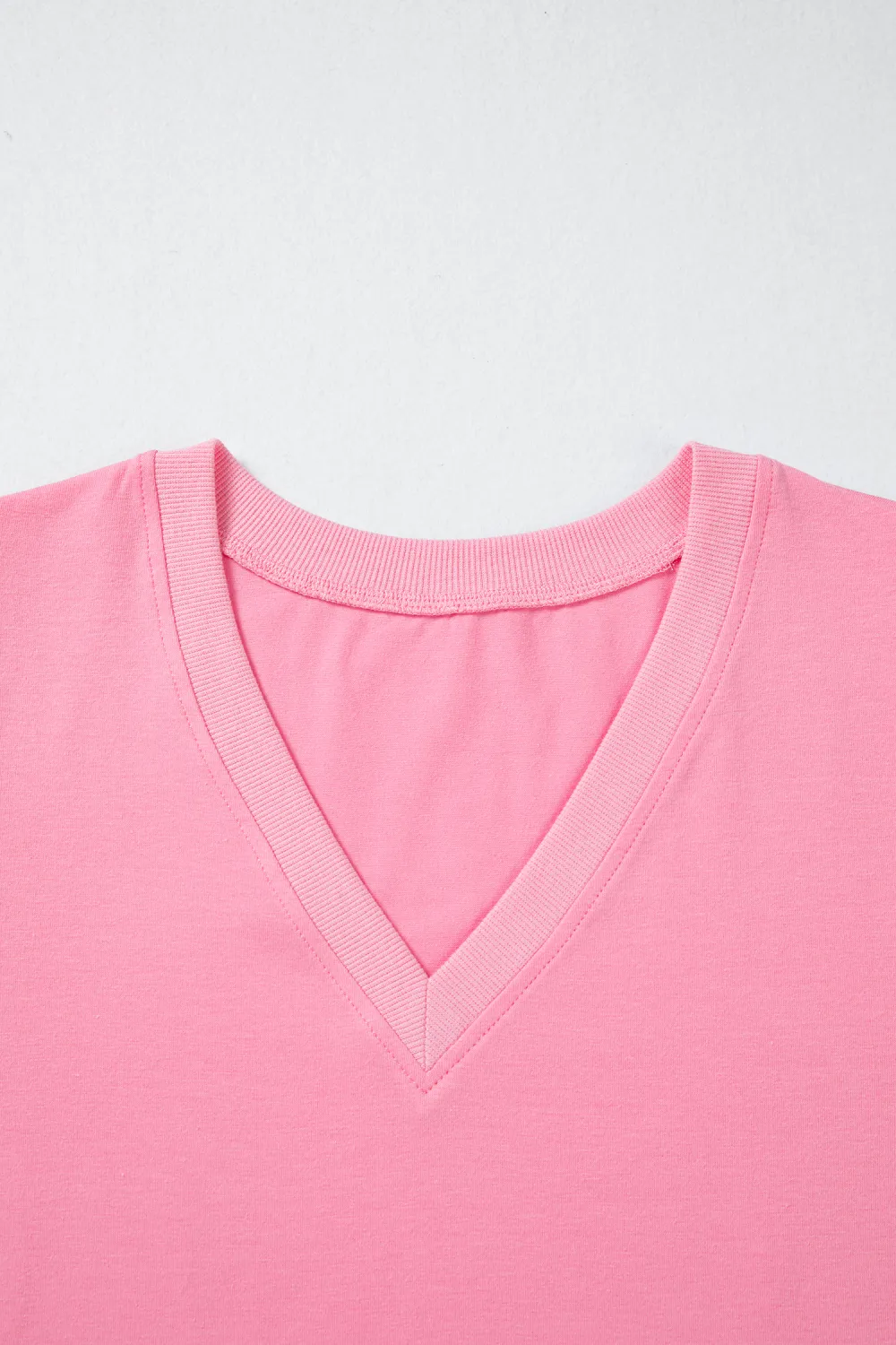 Bonbon V Neck Short Puff Blouse