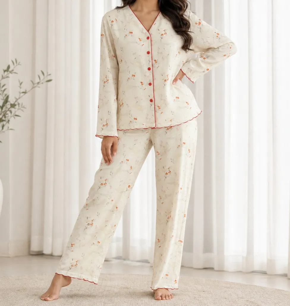 Floral Cotton Pajama Set