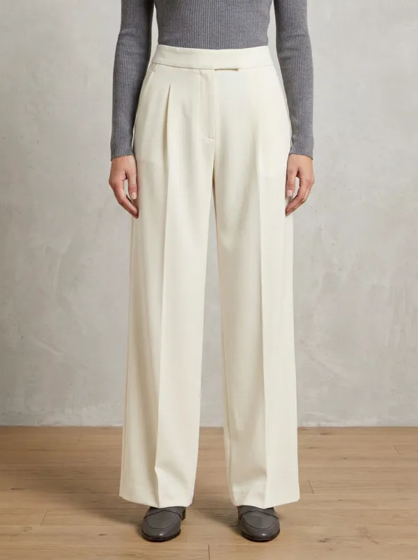 Tailored Finish Tailored Wide-Leg Trousers