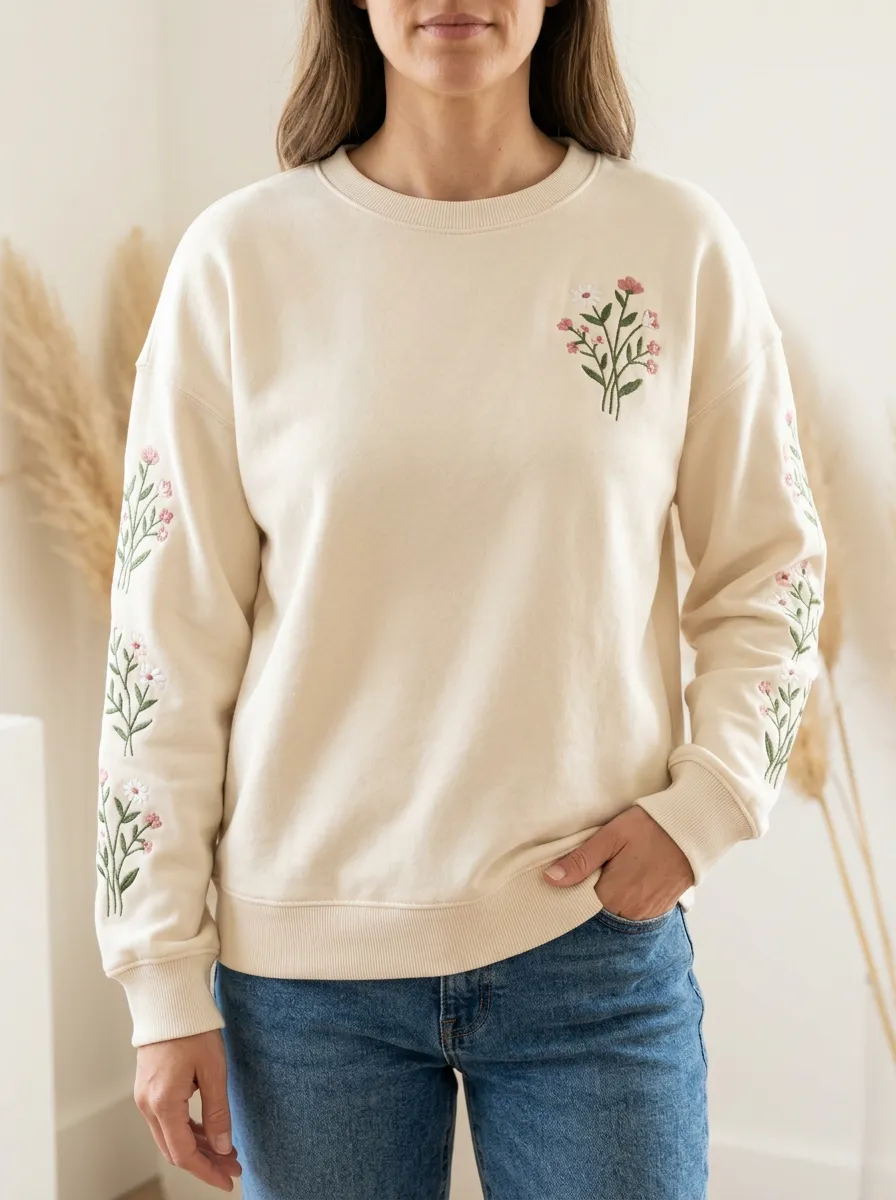 Women's Sweatshirt with Printed Detail