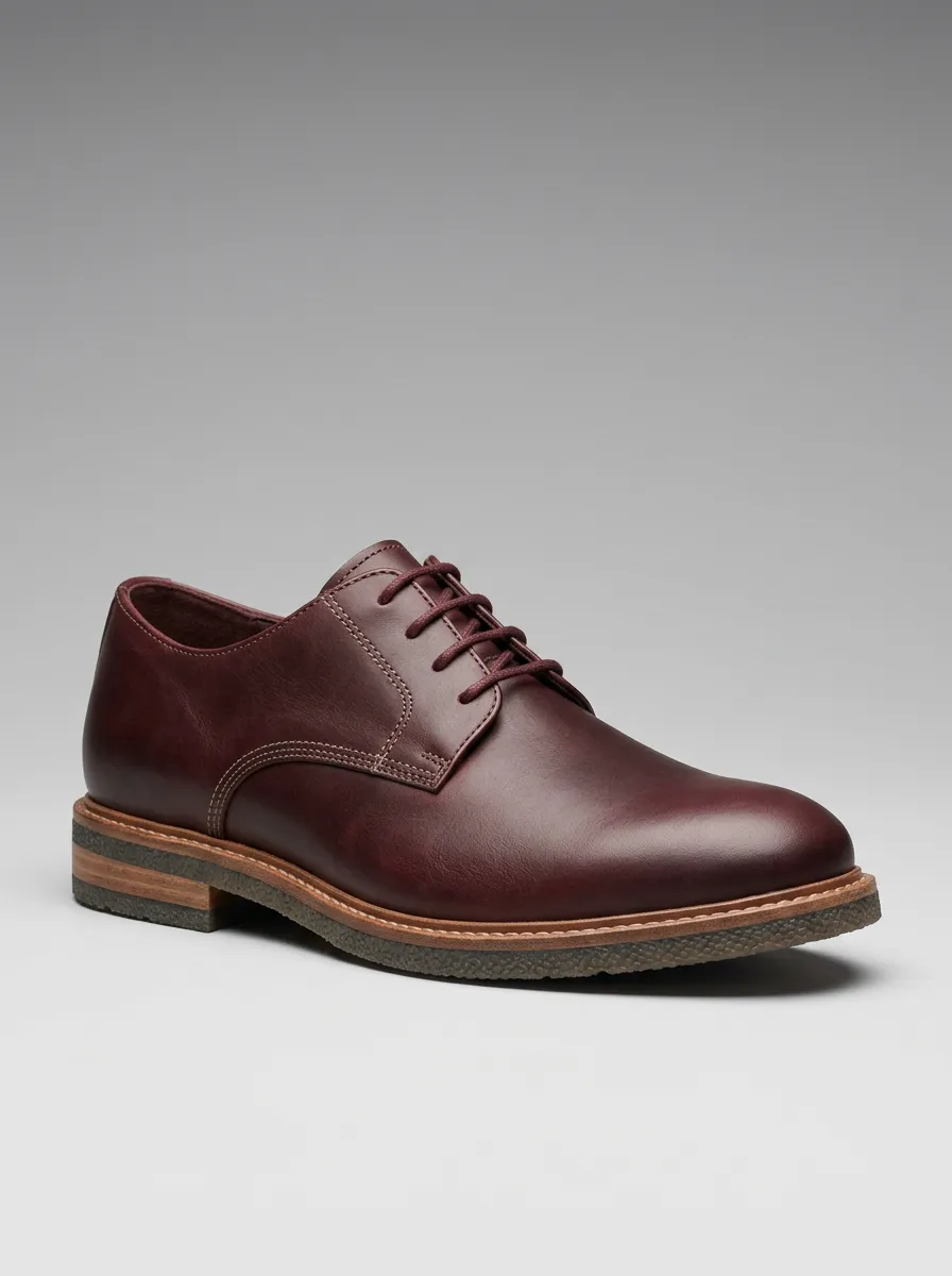 Men's Plain-Toe Derby Dress Shoes