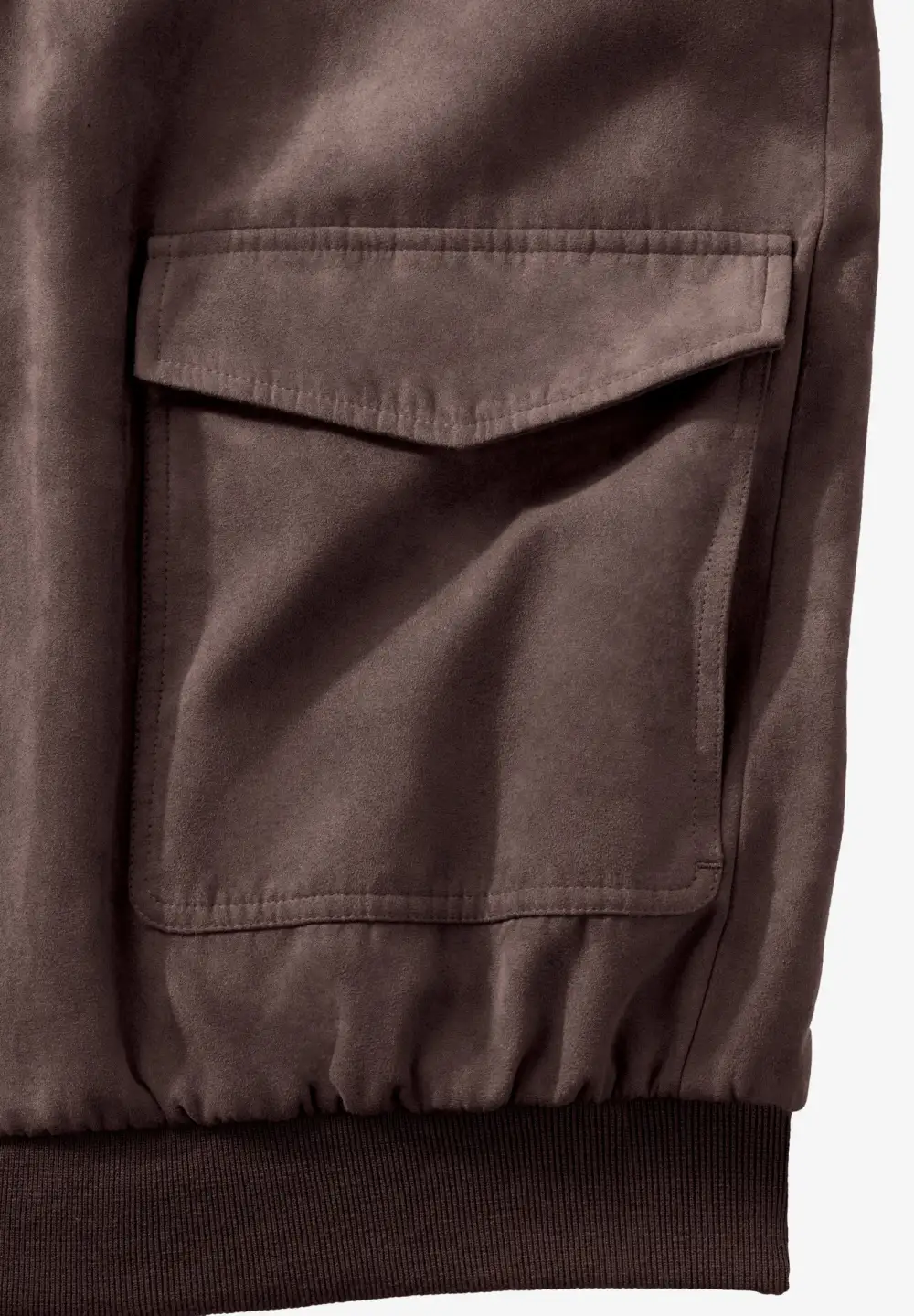 Microsuede Bomber Jacket