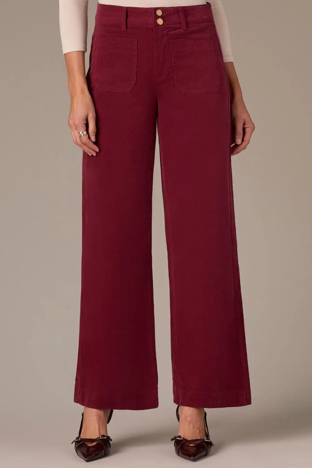 High Rise  Wide Leg Pants