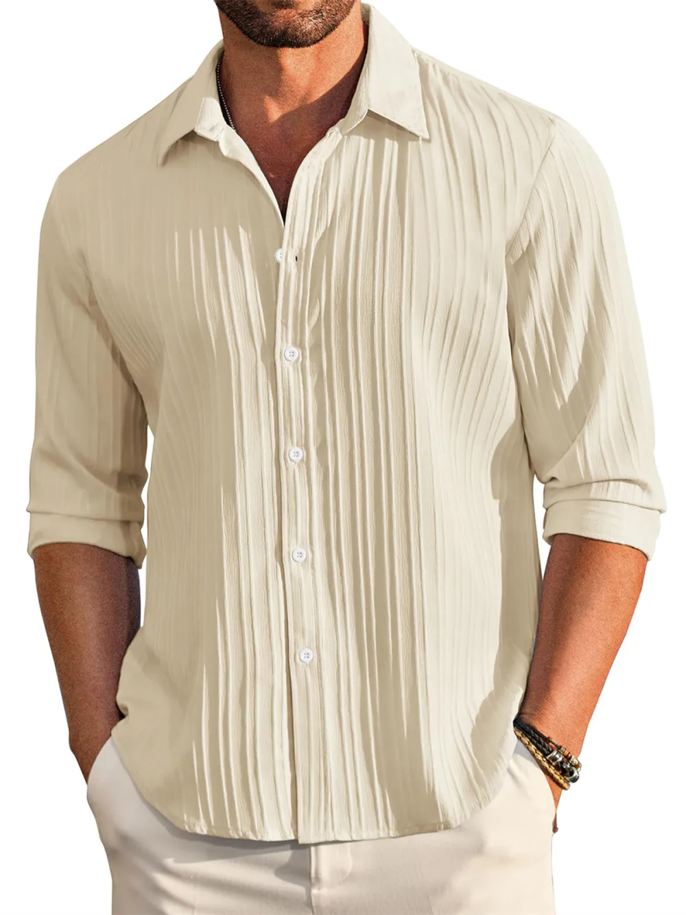 Long Sleeve Button Front Shirt