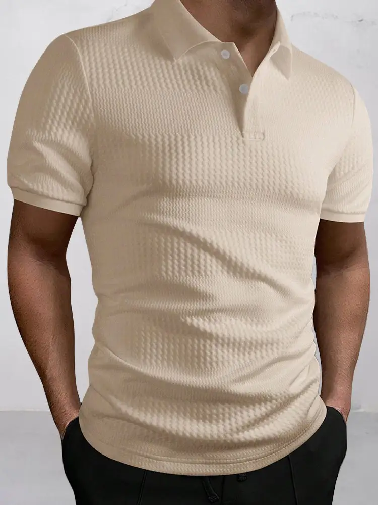 Jacquard Textured Polo Shirt