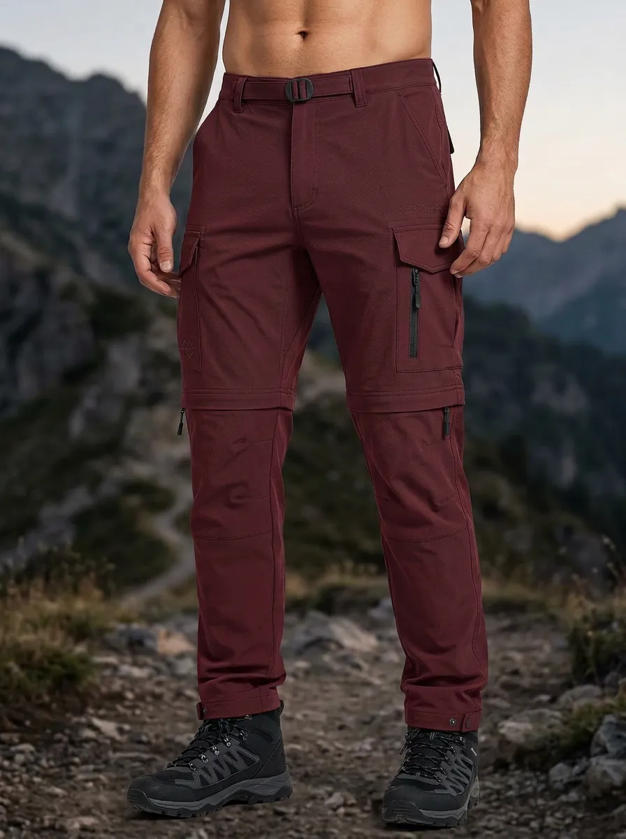 Men's Outback Performance Multi-Pocket Waterproof Zip-Off Tactical Cargo Pants