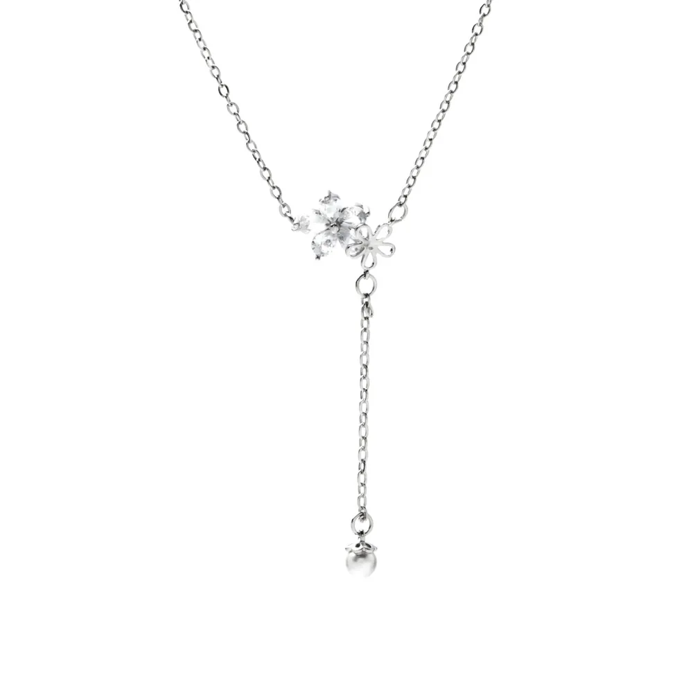 Crystal Flower Pendant Necklace
