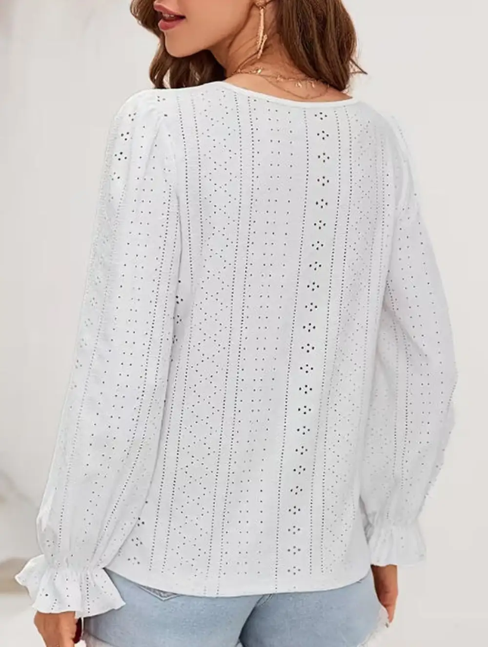 Cutout Long Sleeve Top