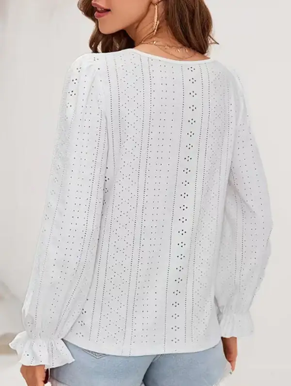 Cutout Long Sleeve Top