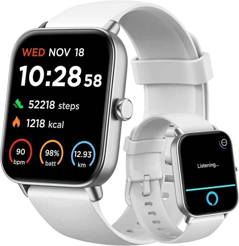 Smart Watch for Women Android & iPhone, Alexa Built-in, IP68 Waterproof Activity Fitness Tracker with Bluetooth Call (Answer/Make), 1.8