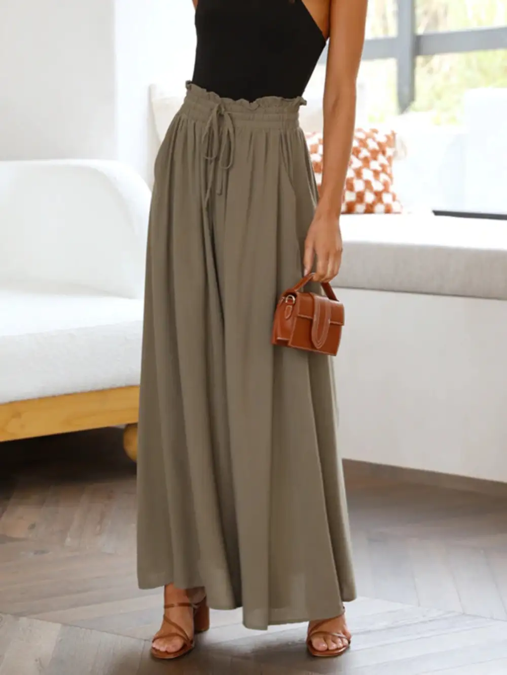 Wide Leg Pocket Pants