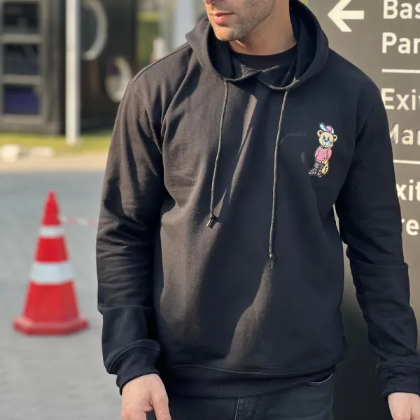 Black Casual Quarter-Zip Slim-Fit Shirt