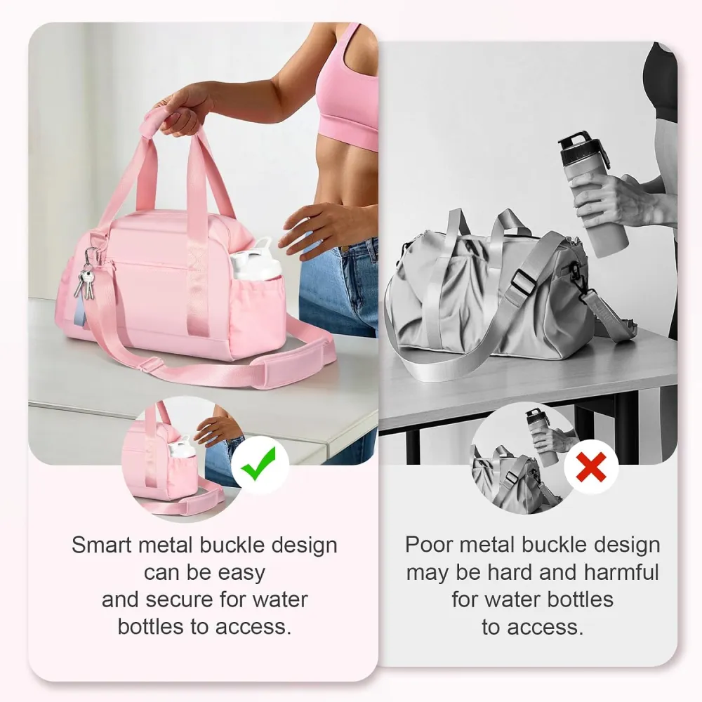 Mini Gym Bag for Women Girls Small Gym Tote Bag with Wet Compartment Waterproof Travel Duffle Bag Cute Workout Sport Bag