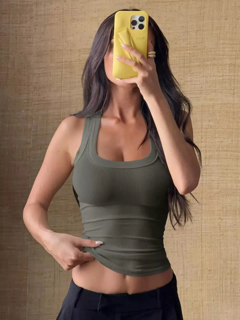 Slim Ribbed-Knit Tank Top
