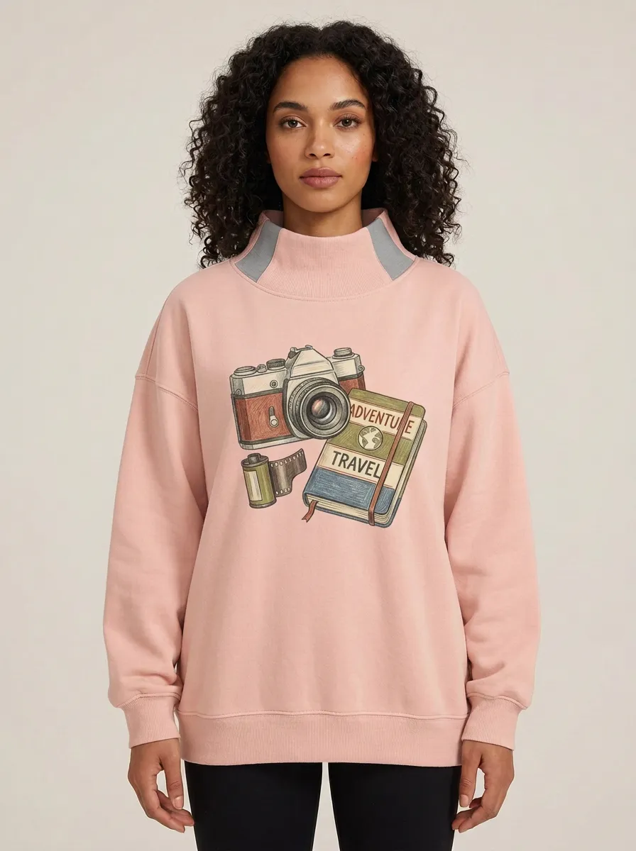 Women's Travel Photography Adventure Graphic Sweatshirt
