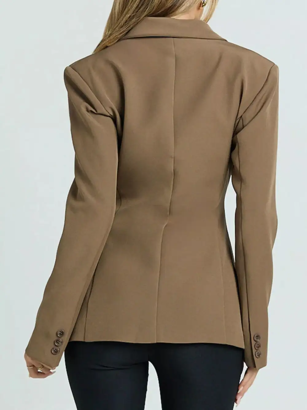 Lapel Collar One Button Blazer Relaxed Essential