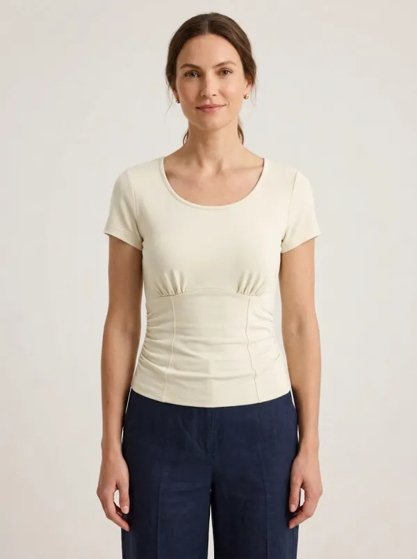 Corset-Style Waist-Ruched Ruched Corset-Style Top