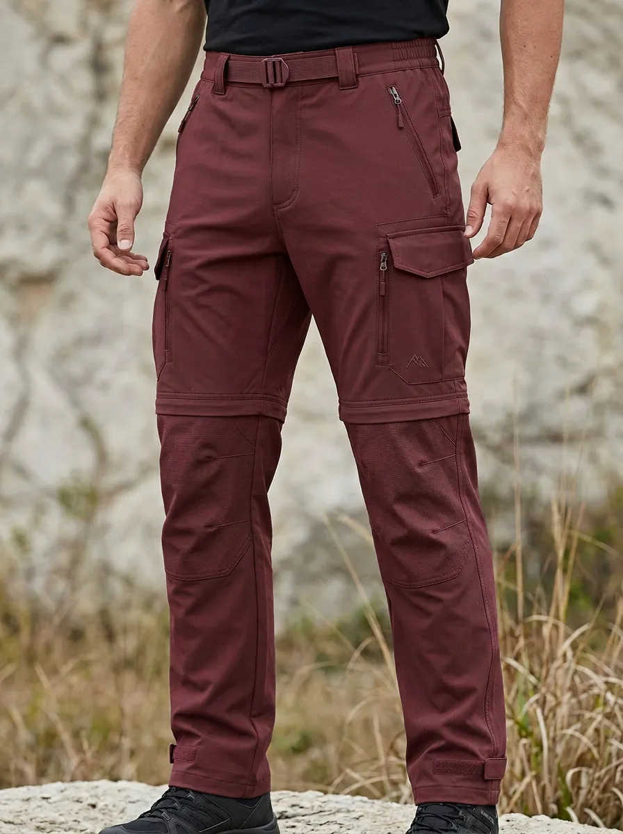 Men's Frontier Expedition Multi-Pocket Waterproof Zip-Off Tactical Cargo Pants