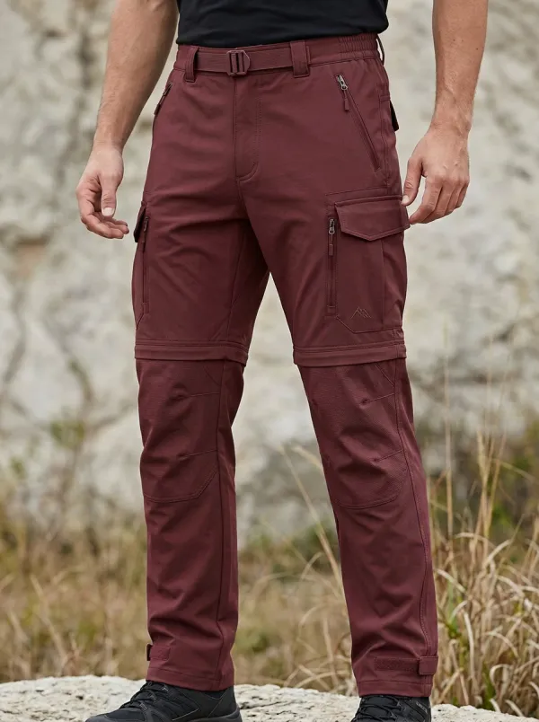 Men's Frontier Expedition Multi-Pocket Waterproof Zip-Off Tactical Cargo Pants
