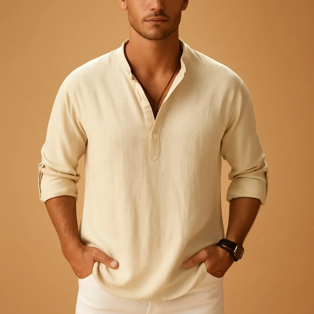 V Neck Breathable Long Sleeve Shirt
