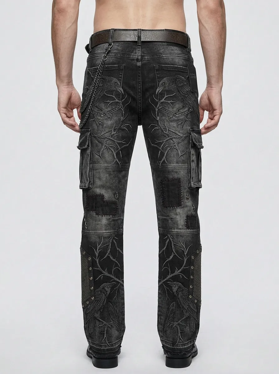 Shadow Raven Collection Men's Gothic Cargo Pants