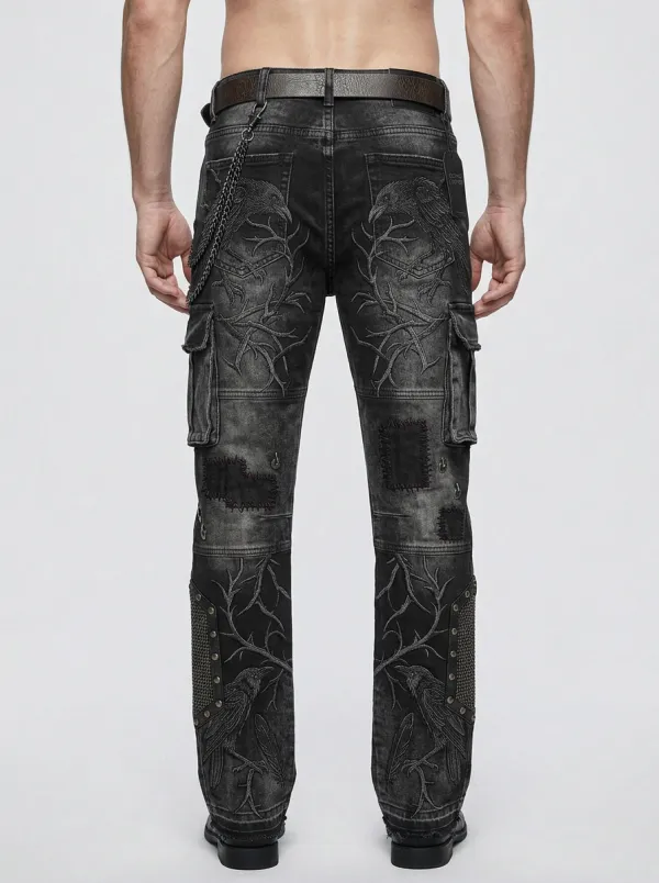 Shadow Raven Collection Men's Gothic Cargo Pants