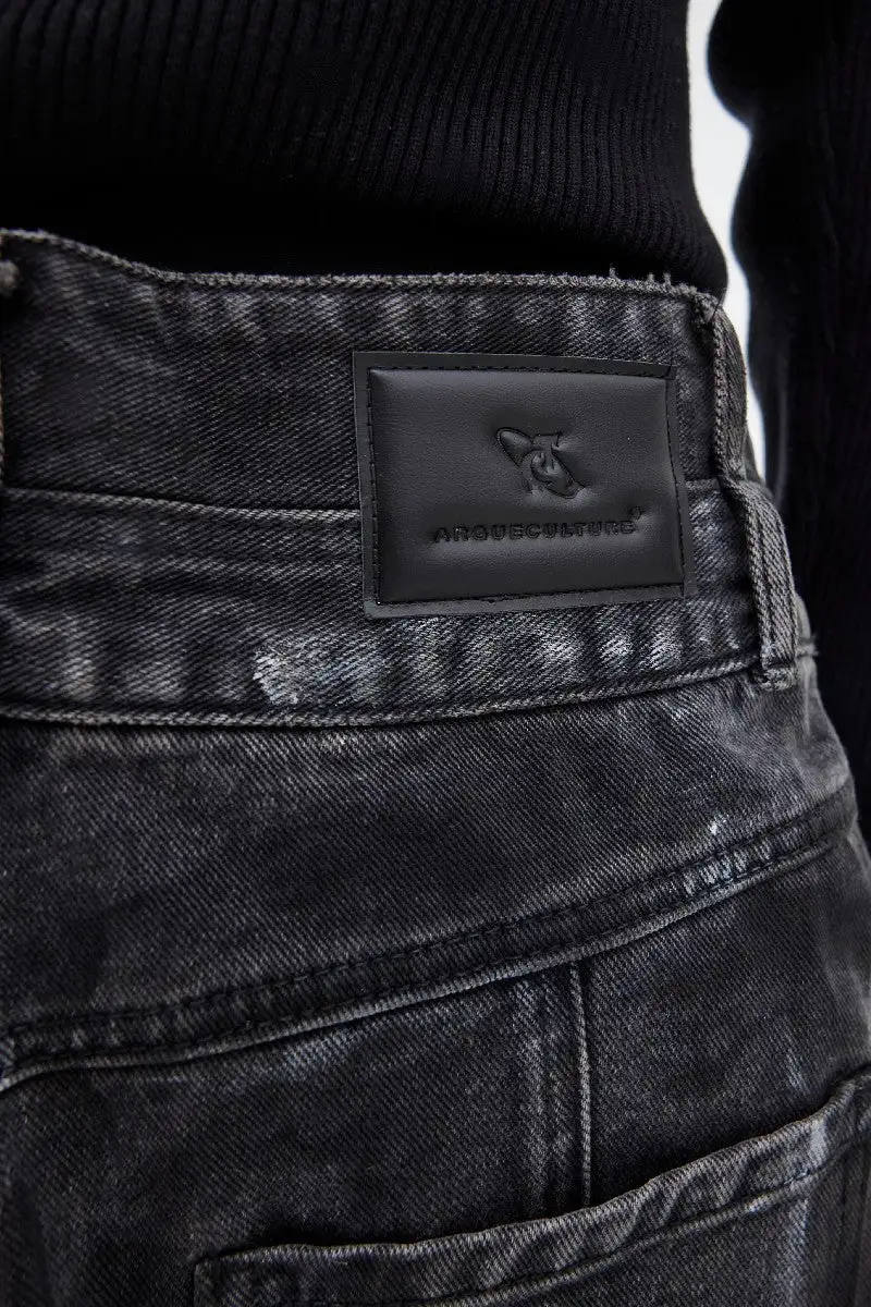 Flared Distressed Bleached Jeans