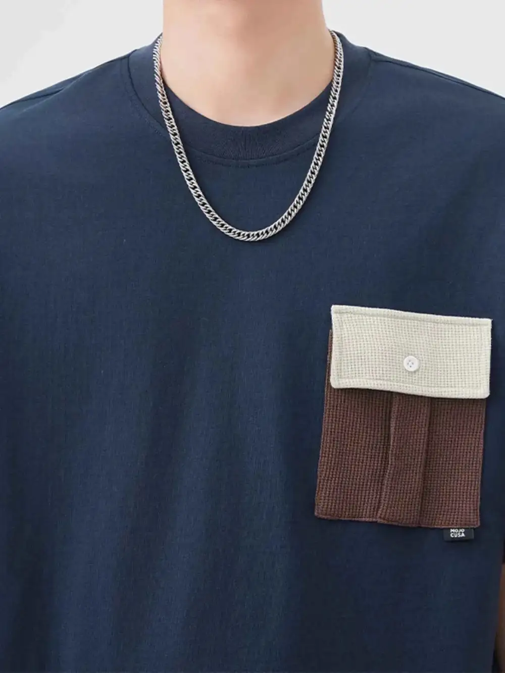 Color Block Round Neck T-Shirt