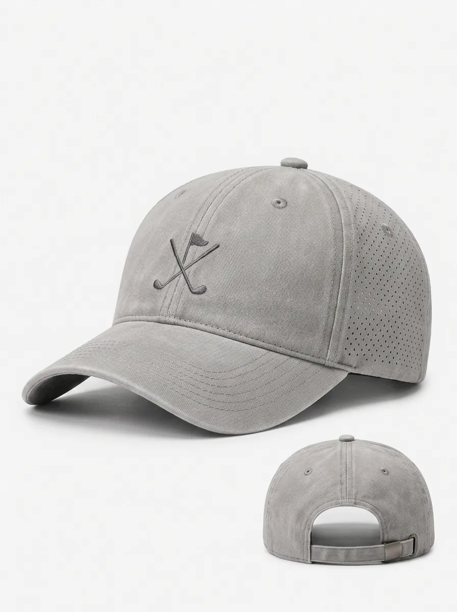 Unisex Golf Lover Crossed Clubs Embroidered Baseball Cap