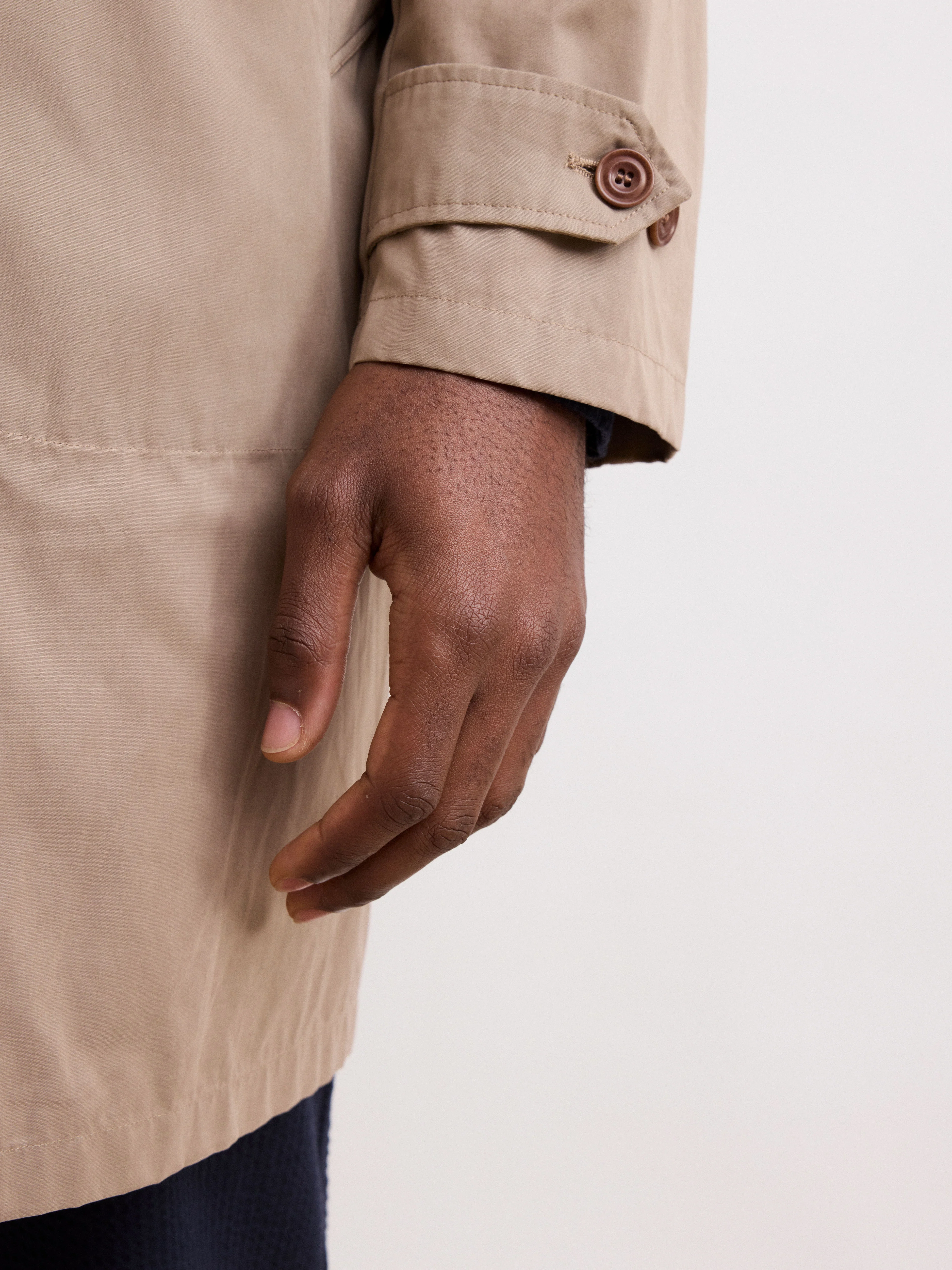 Casual Style Men's Beige Coat